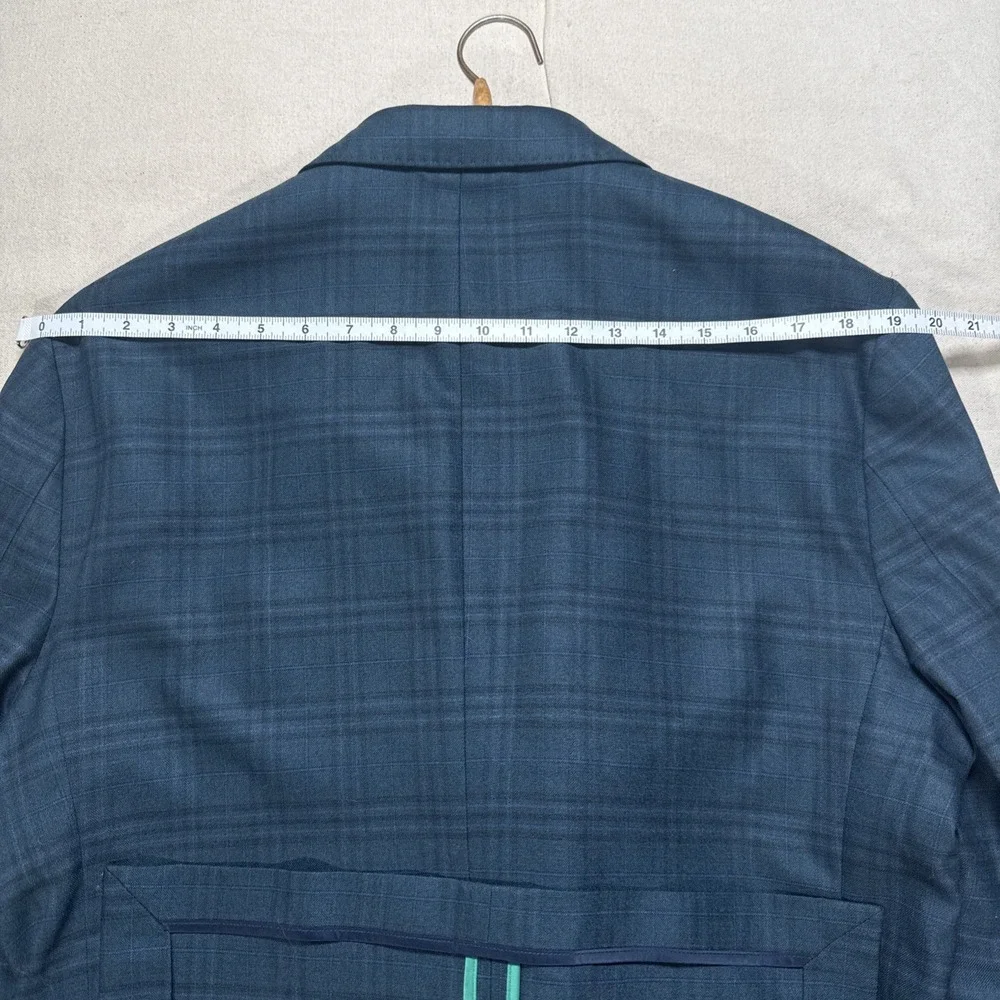Bonobos Blazer Mens 46L Tag Blue Green Slim Fit Wool Blend City Jacket NWOT